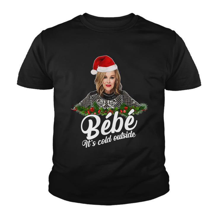 Funny Christmas Bebe Its Cold Outside Youth T-shirt