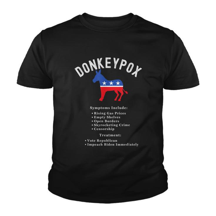 Funny Conservative Republican Anti Biden Donkeypox Youth T-shirt