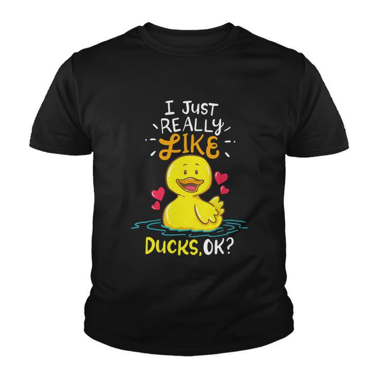 Funny Duck Ducks Rubber Gift Youth T-shirt