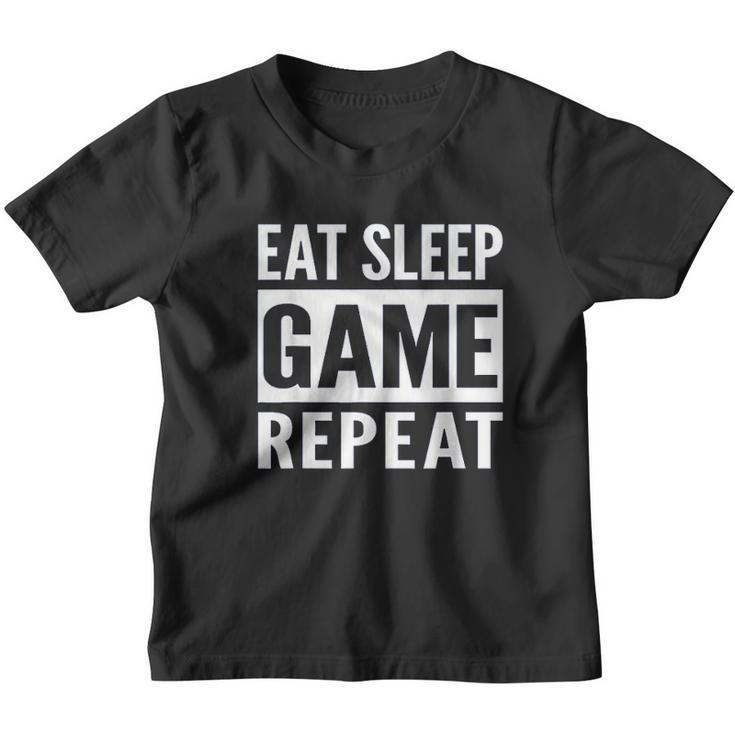 Funny Gamer Gaming Eat Sleep Game Repeat Holiday Gift V2 Youth T-shirt