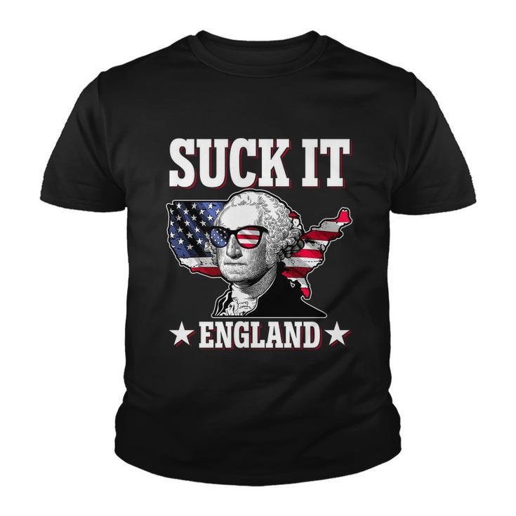 Funny George Washington Suck It England Youth T-shirt