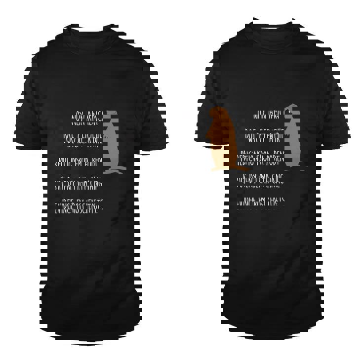 Funny Groundhog Day Only In America Climate Change Gift Funny Gift Tshirt Youth T-shirt