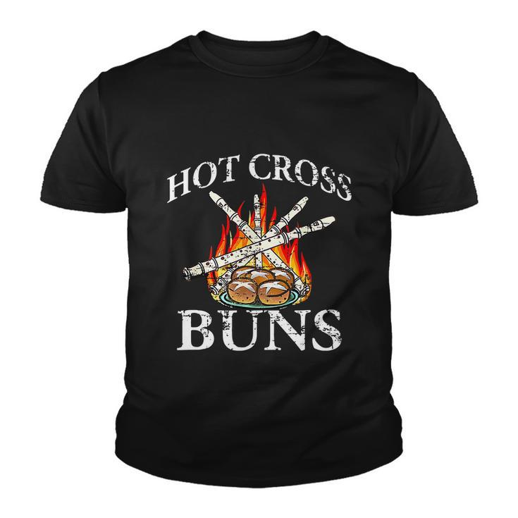 Funny Hot Cross Buns Graphic Design Printed Casual Daily Basic Youth T-shirt