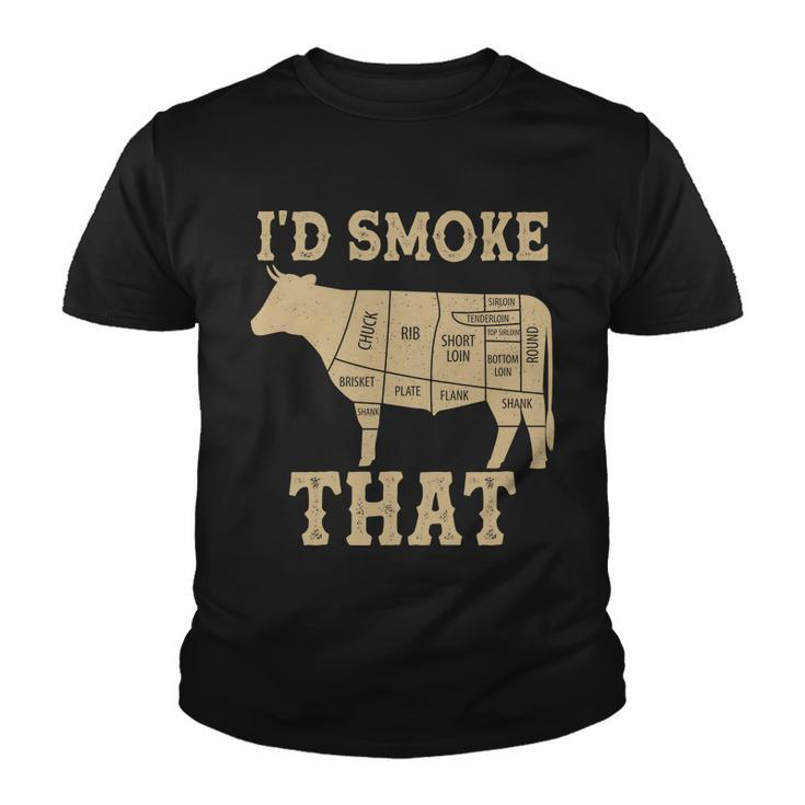 Funny Id Smoke That Cattle Meat Cuts Youth T-shirt