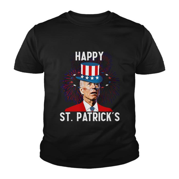 Funny Joe Biden Confused St Patricks Day For Fourth Of July Gift Graphic Design Printed Casual Daily Basic Youth T-shirt