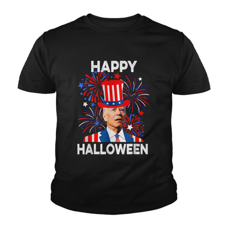 Funny Joe Biden Happy Halloween Confused For 4Th Of July V2 Youth T-shirt
