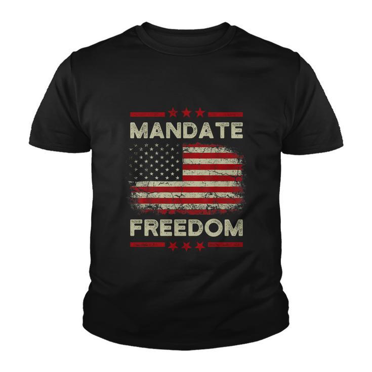 Funny Mandate Freedom Gift American Flag Support Cool Medical Freedom Gift Youth T-shirt