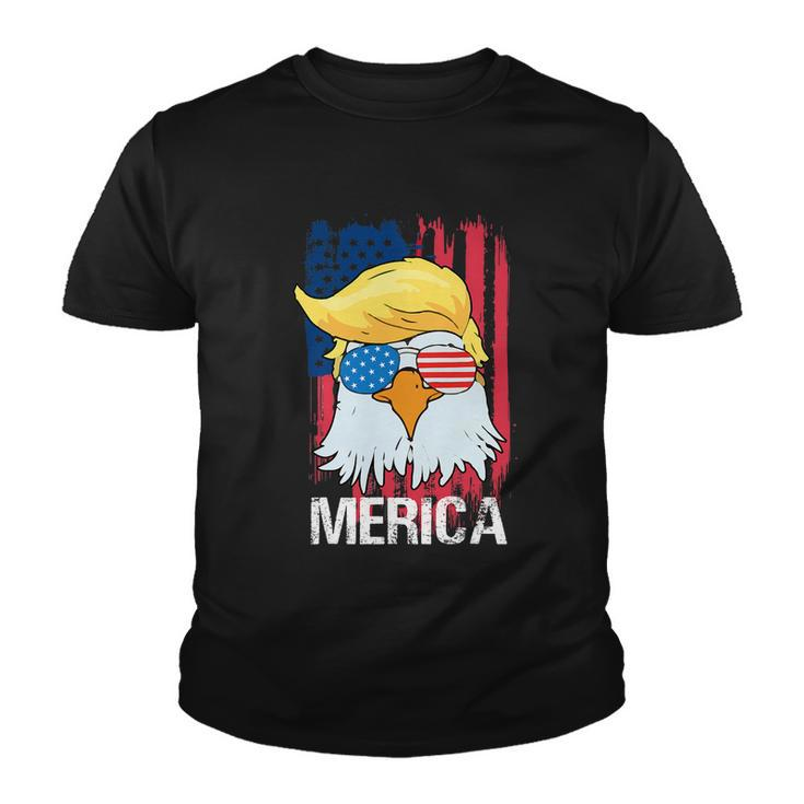 Funny Merica Trump Bald Eagle 4Th Of July Us Flag Men Women Youth T-shirt