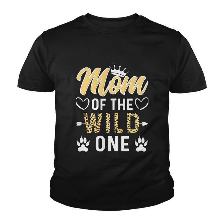 Funny Mom Of The Wild One 1St Birthday Matching Family Youth T-shirt