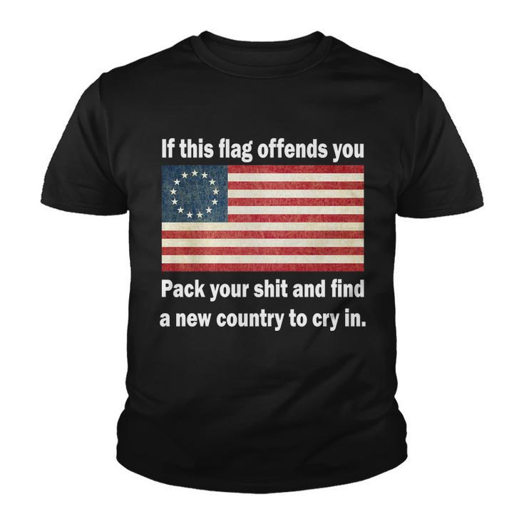 Funny Offensive Betsy Ross Flag Youth T-shirt