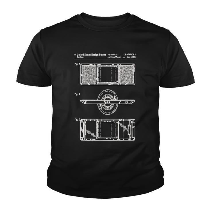 Funny Onewheel  Retro Vintage Onewheel Patent Drawing Youth T-shirt