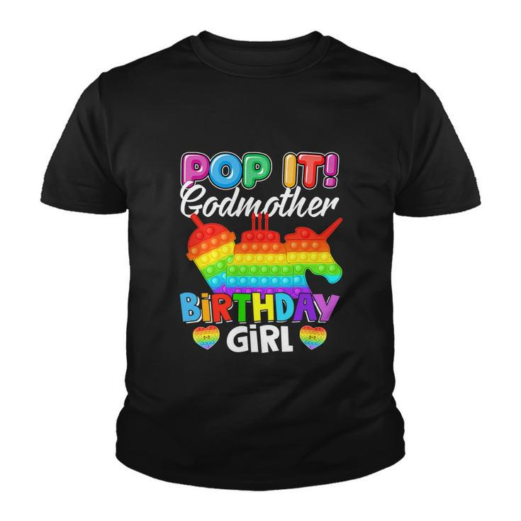 Funny Pop It Godmother Birthday Girl Youth T-shirt