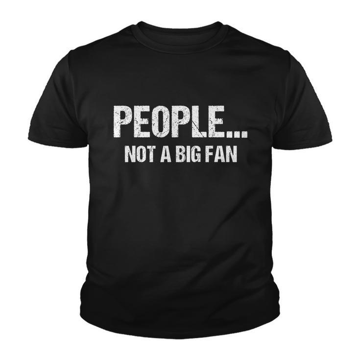 Funny Sarcastic People Not A Big Fan Funny Gift For Introvert Quote Gift Youth T-shirt