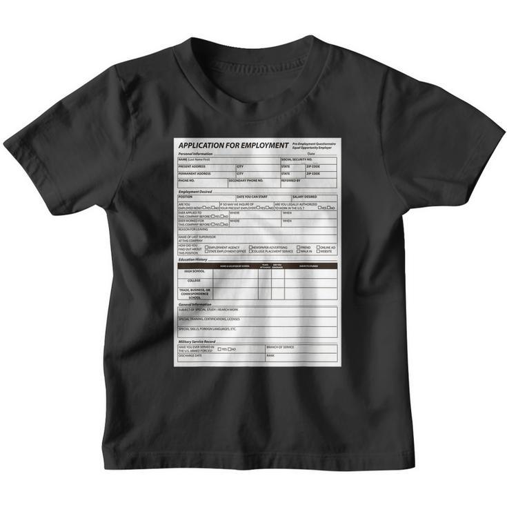 Funny Scary Halloween Costume Job Application Trick Or Treat Youth T-shirt