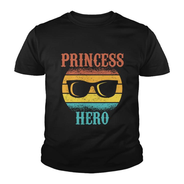 Funny Tee For Fathers Day Princess Hero Of Daughters Great Gift Youth T-shirt