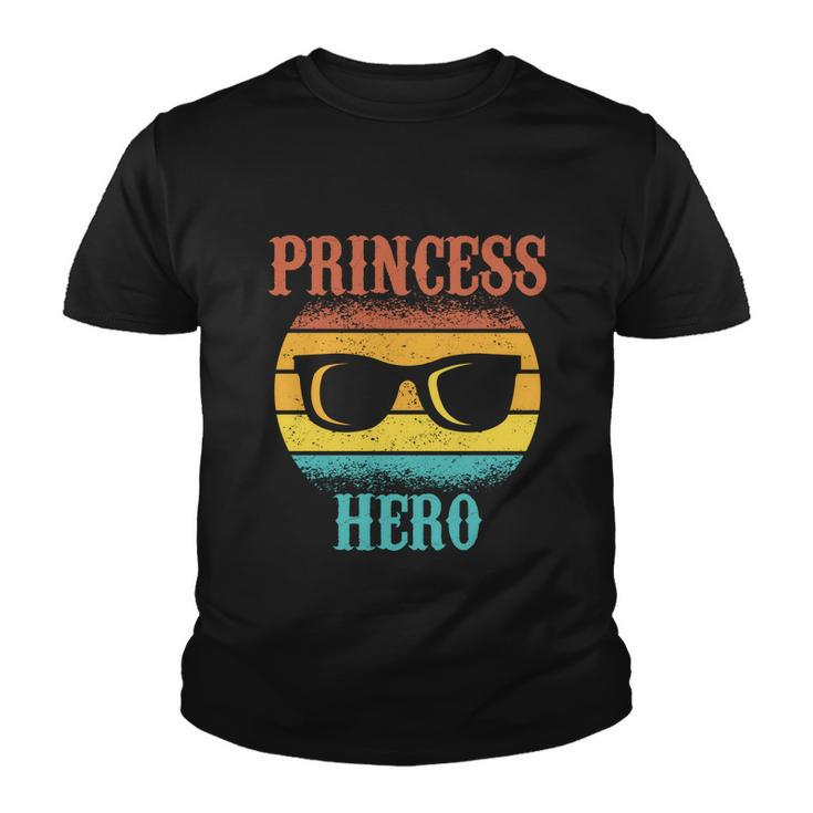 Funny Tee For Fathers Day Princess Hero Of Daughters Meaningful Gift Youth T-shirt