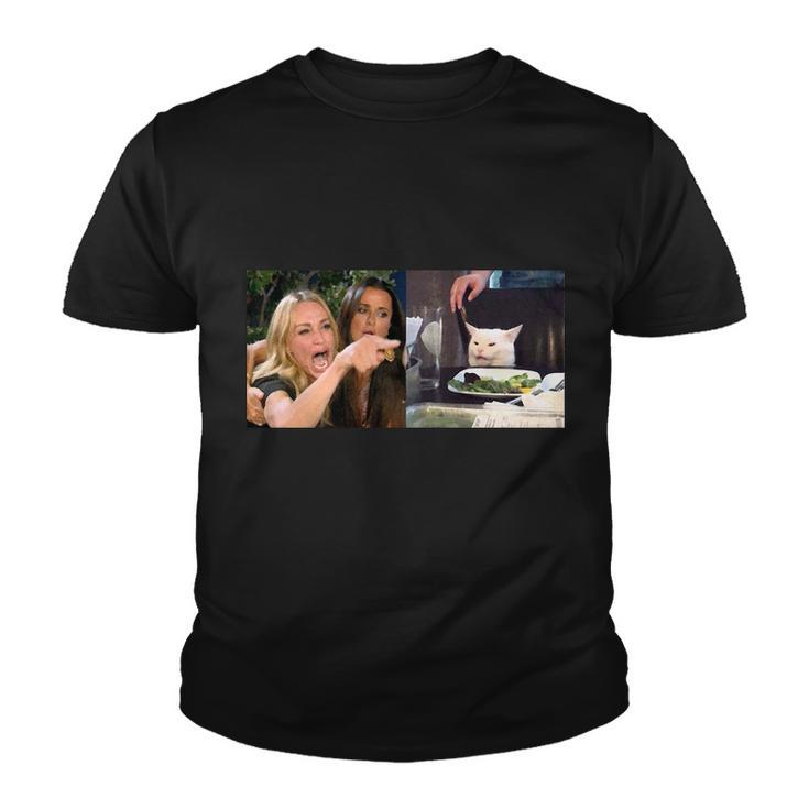 Funny Woman Yelling At Cat Meme Tshirt Youth T-shirt