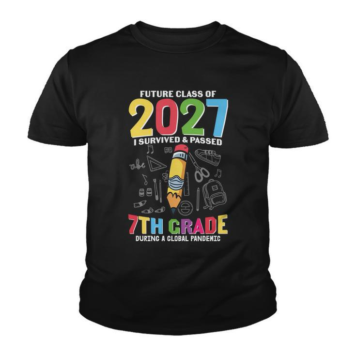 Future Class Of 2027 7Th Grade First Day Of School Back To School Youth T-shirt