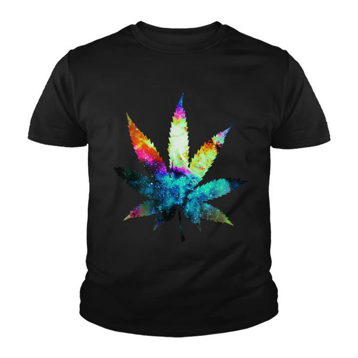 Galaxy Kush In Space Weed Youth T-shirt