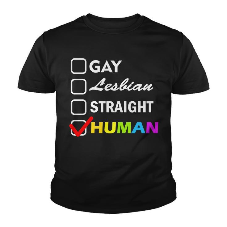 Gay Lesbian Straight Human Tshirt Youth T-shirt