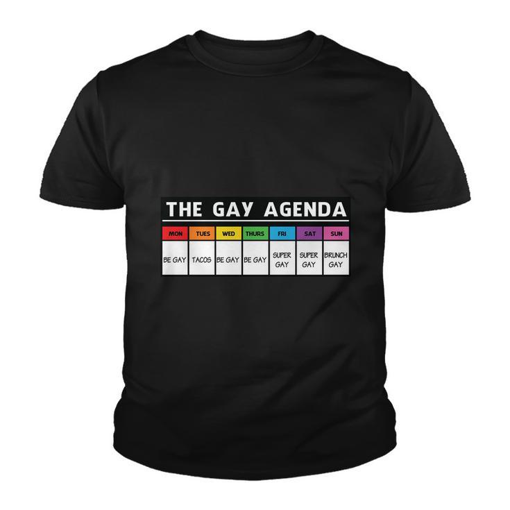 Gay Pride Agenda Lgbt Pride Month Youth T-shirt