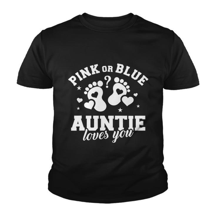 Gender Reveal Auntie Aunt Tshirt Youth T-shirt