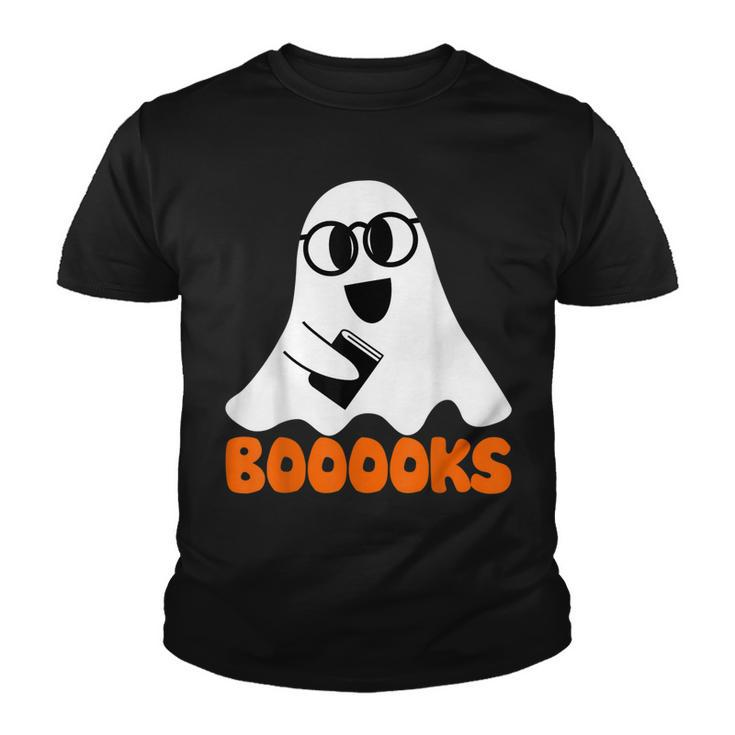 Ghost Booooks Halloween Boo Teacher And Kids Reading Books  V3 Youth T-shirt