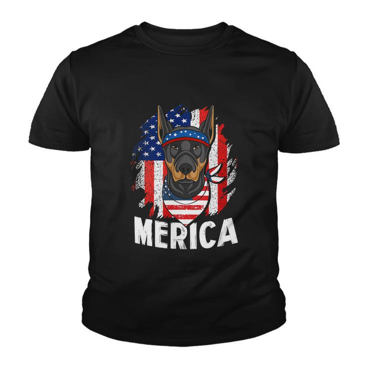 Gift For Dog 4Th Of July American Flag Patriotic Youth T-shirt