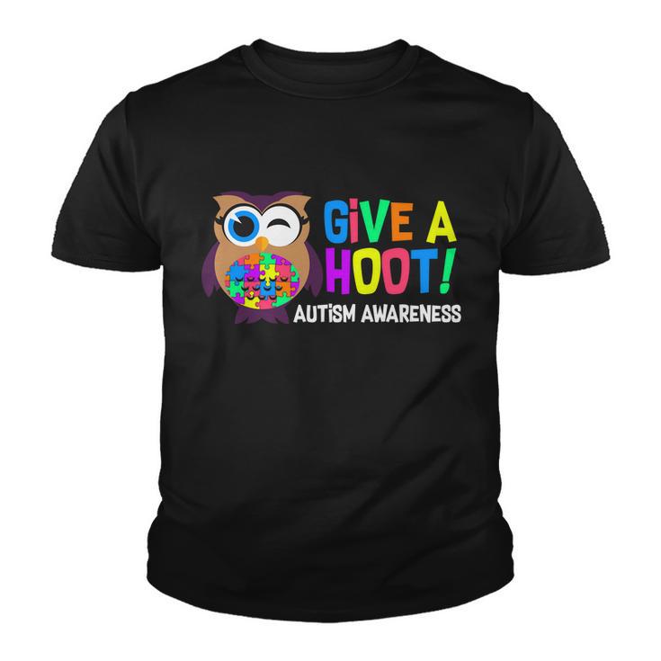 Give A Hoot Autism Awareness Youth T-shirt