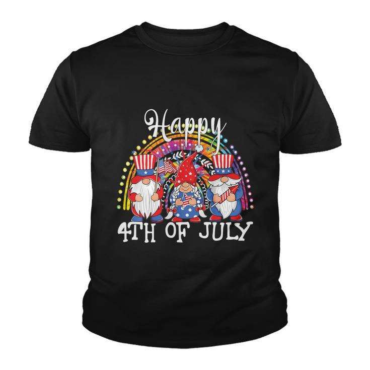 Gnomes Patriotic American Flag Funny Cute Gnomes 4Th Of July Cool Gift Youth T-shirt