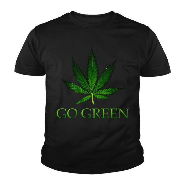 Go Green Medical Marijuana Weed Youth T-shirt