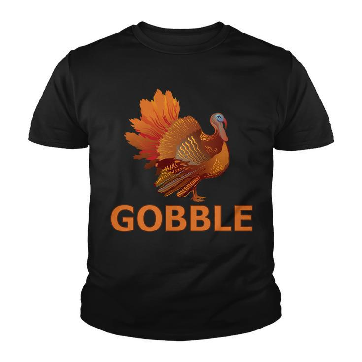 Gobble Turkey Thanksgiving Tshirt Youth T-shirt