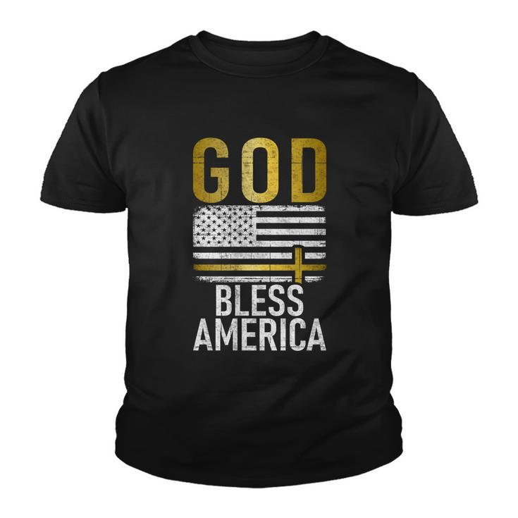 God Bless America Usa 4Th July Independence Gift Youth T-shirt