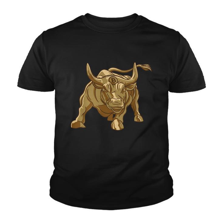 Gold Bitcoin Bull Youth T-shirt