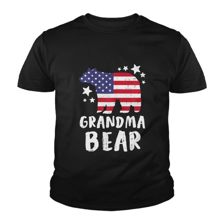 Grandma Bear Grandmother Funny 4Th Of July Youth T-shirt