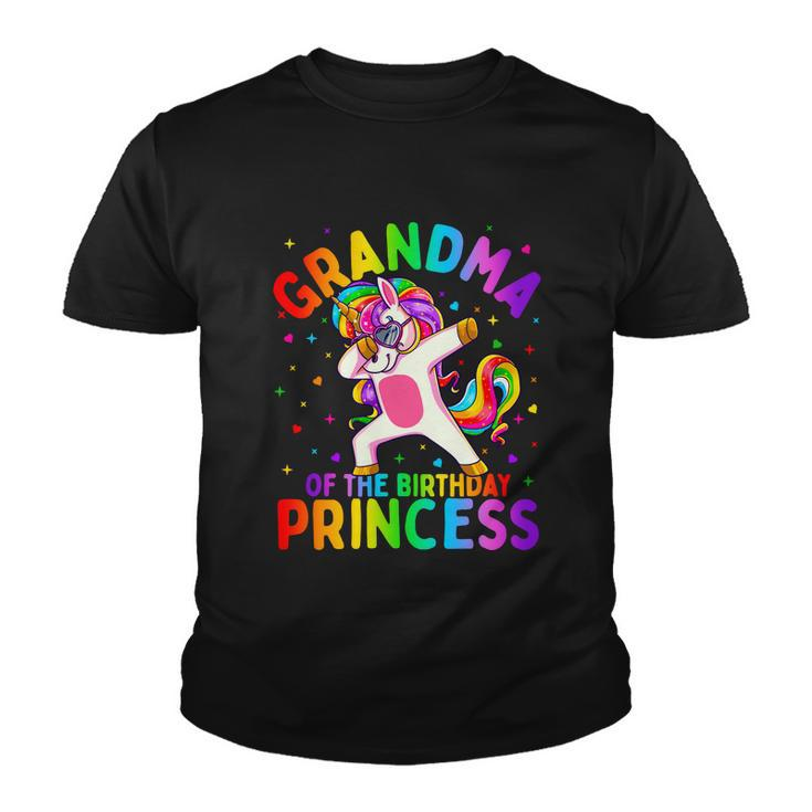 Grandma Of The Birthday Princess Girl Dabbing Unicorn Gift Youth T-shirt