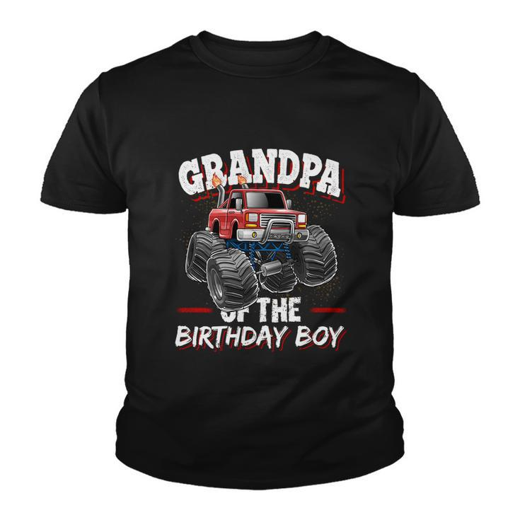 Grandpa Of The Birthday Boy Monster Truck Birthday Party Gift Youth T-shirt