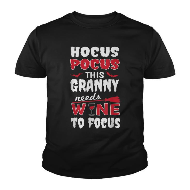 Granny Hocus Pocus Wine Halloween  Youth T-shirt