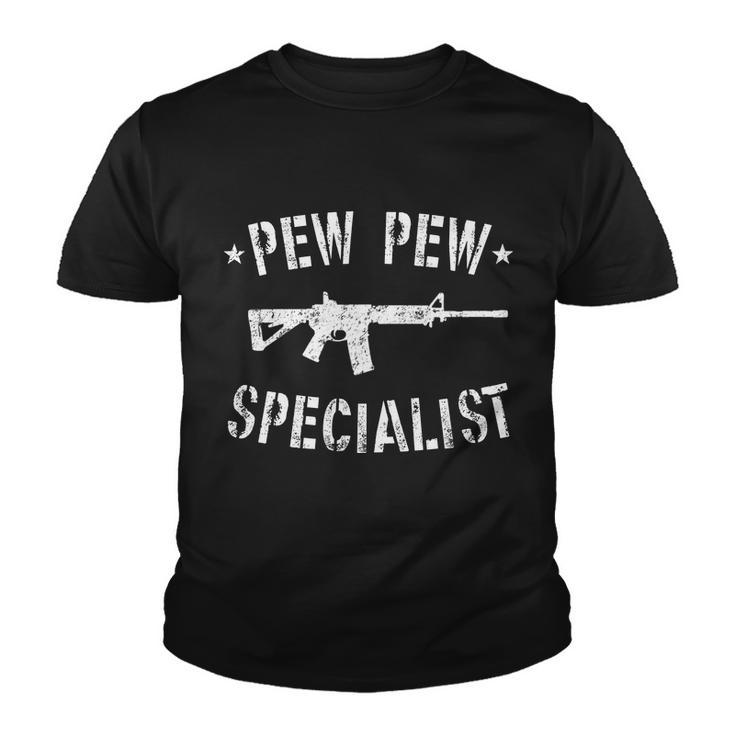 Gun Rifle Pew Pew Specialist Tshirt Youth T-shirt