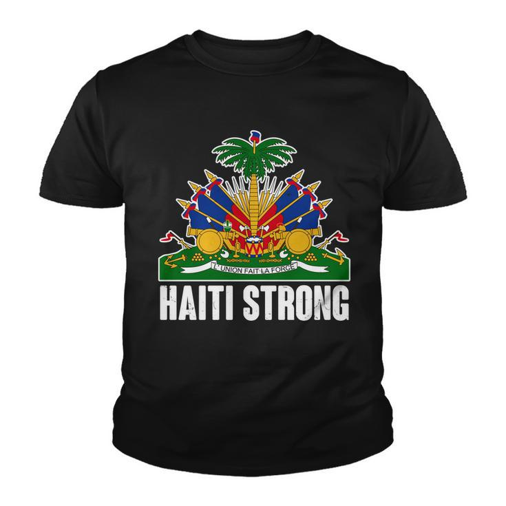 Haiti Strong Flag Symbol Logo Youth T-shirt