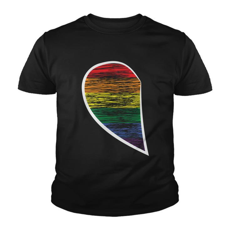 Halfheart Lgbt Gay Pride Lesbian Bisexual Ally Quote V2 Youth T-shirt