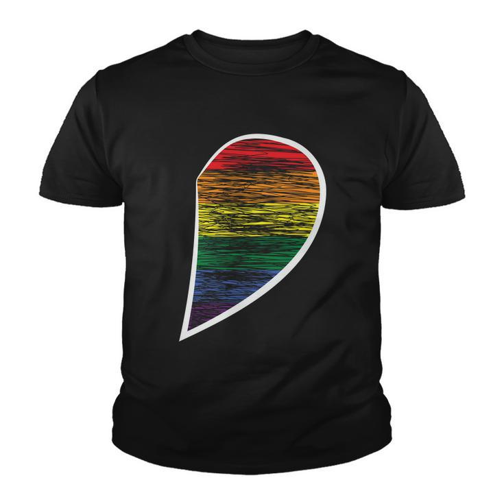 Halfheart Lgbt Gay Pride Lesbian Bisexual Ally Quote Youth T-shirt