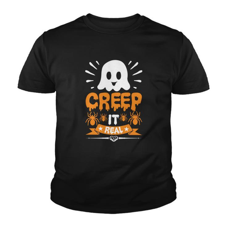 Halloween Boo Creep It Real Youth T-shirt