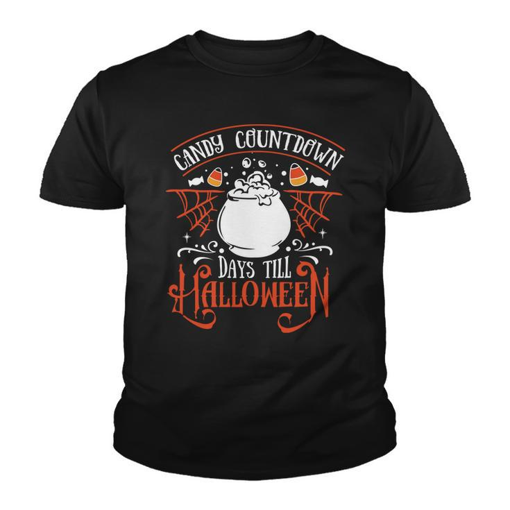Halloween Candy Countdown Days Till Halloween -  Orange And White Youth T-shirt