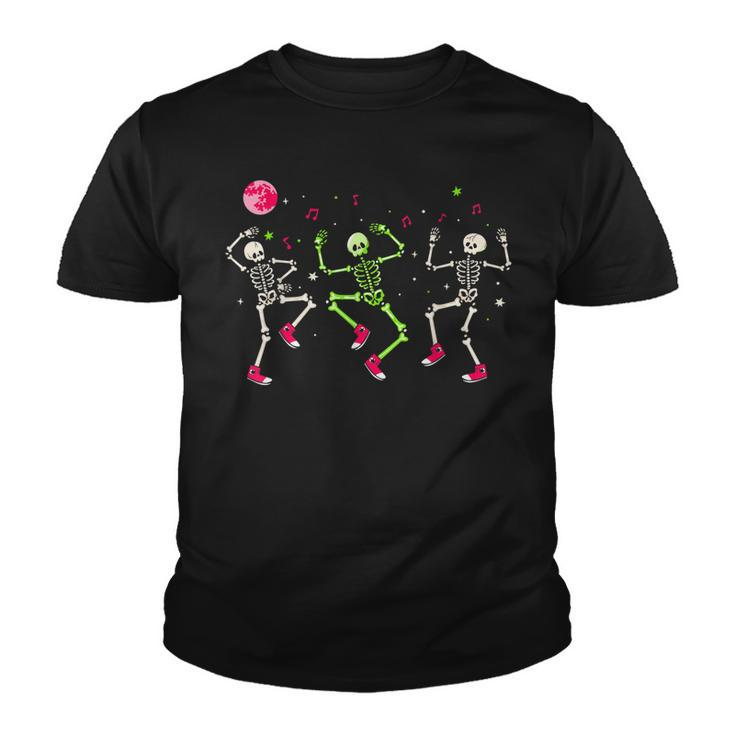 Halloween Dancing Skeletons Funny Halloween Spooky Skeleton  Youth T-shirt