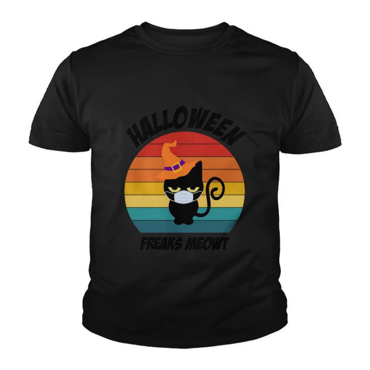 Halloween Freaks Meowt Cat Halloween Quote Youth T-shirt