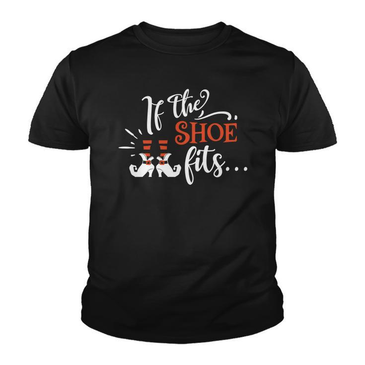 Halloween If The Shoe Fits For You Orange And White Youth T-shirt