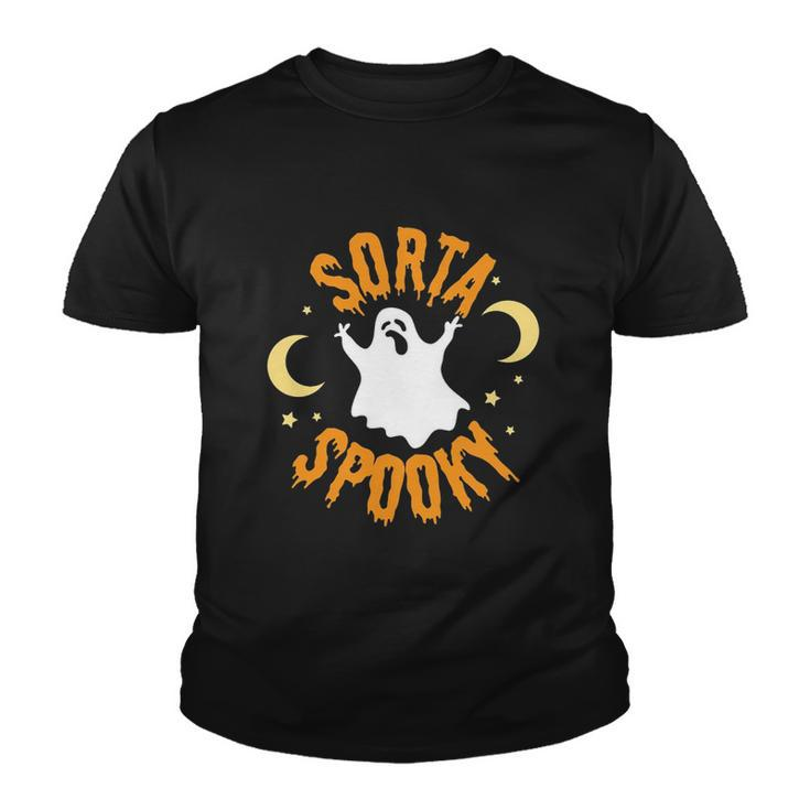 Halloween Sorta Spooky Ghost Hunting Night Moon Youth T-shirt