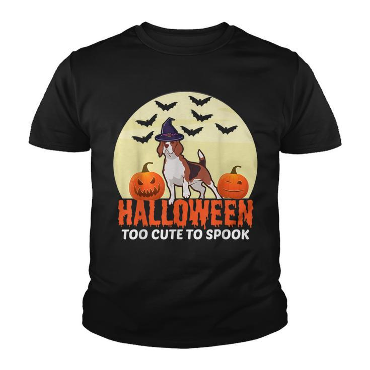 Halloween Too Cute To Spook Beagle Wizard Puppy Lover  Youth T-shirt - Thegiftio
