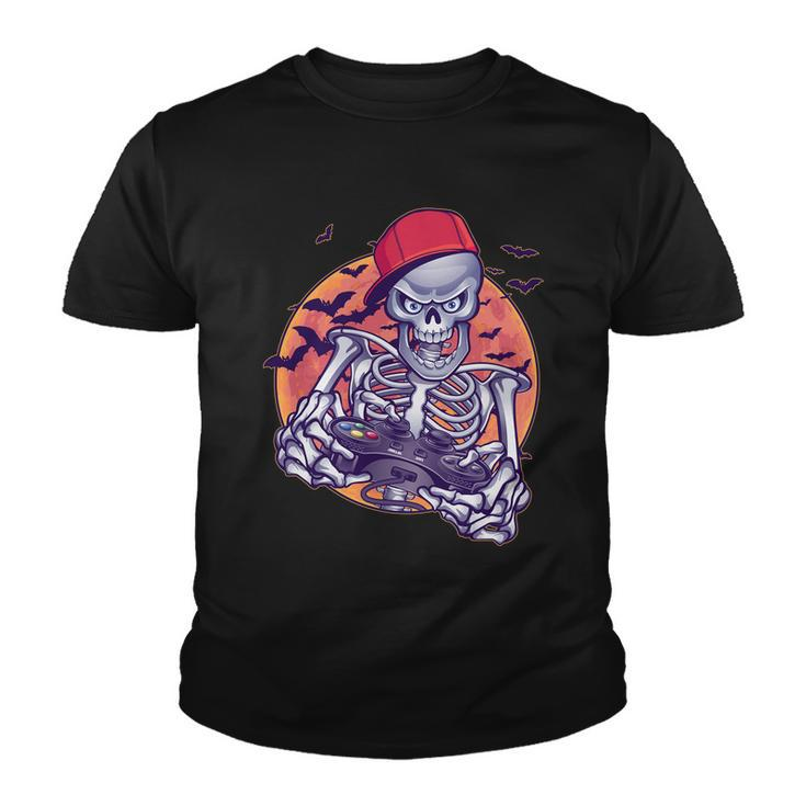 Halloween Video Gamer Skeleton Tshirt Youth T-shirt
